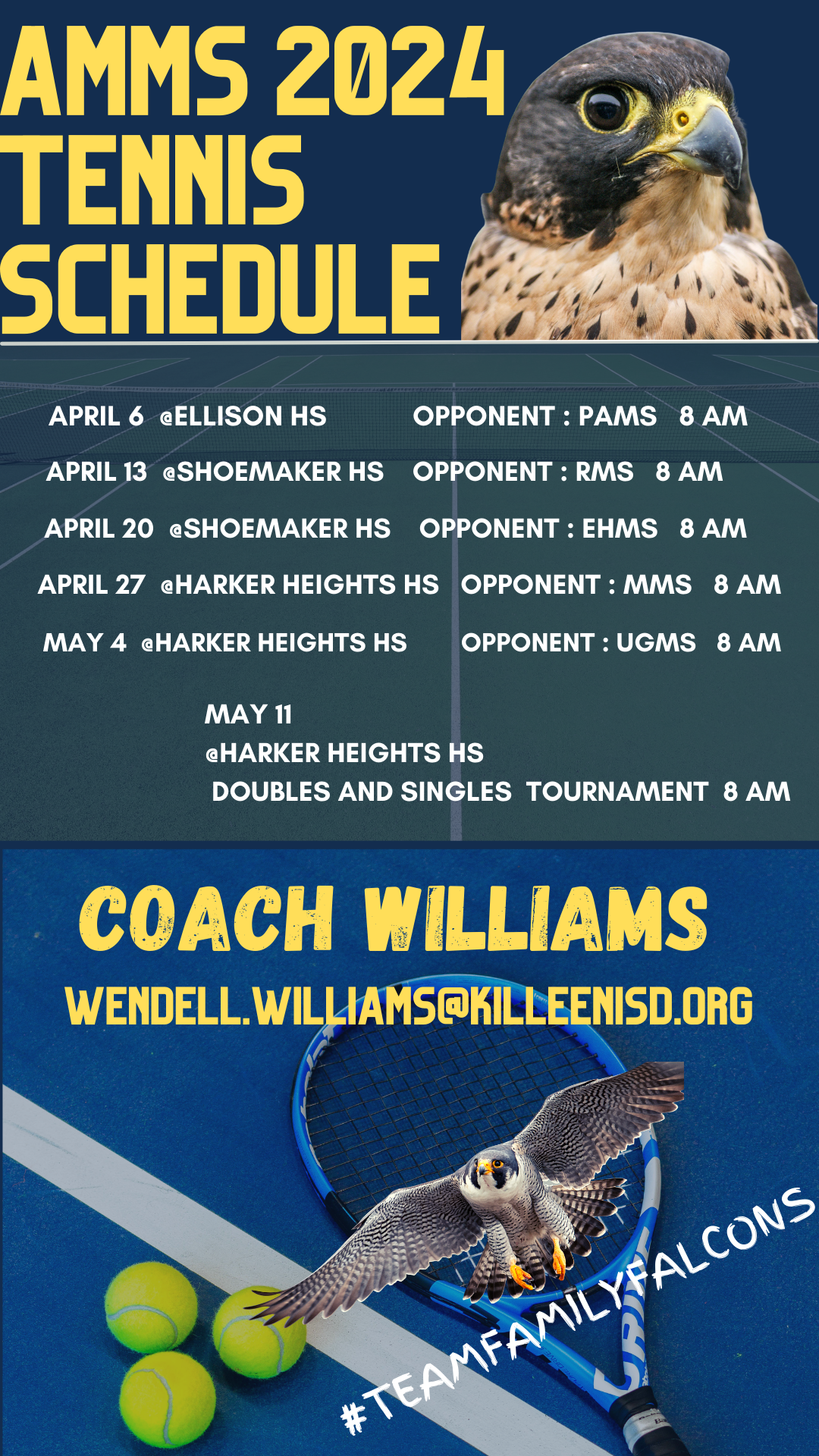 2024 Tennis Schedule