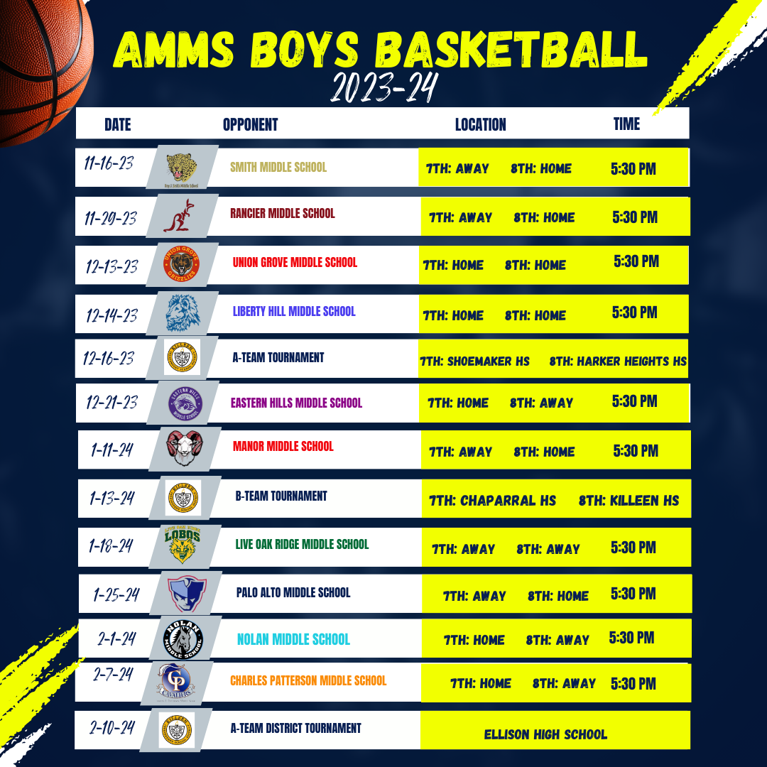 Boys Basketball Schedule