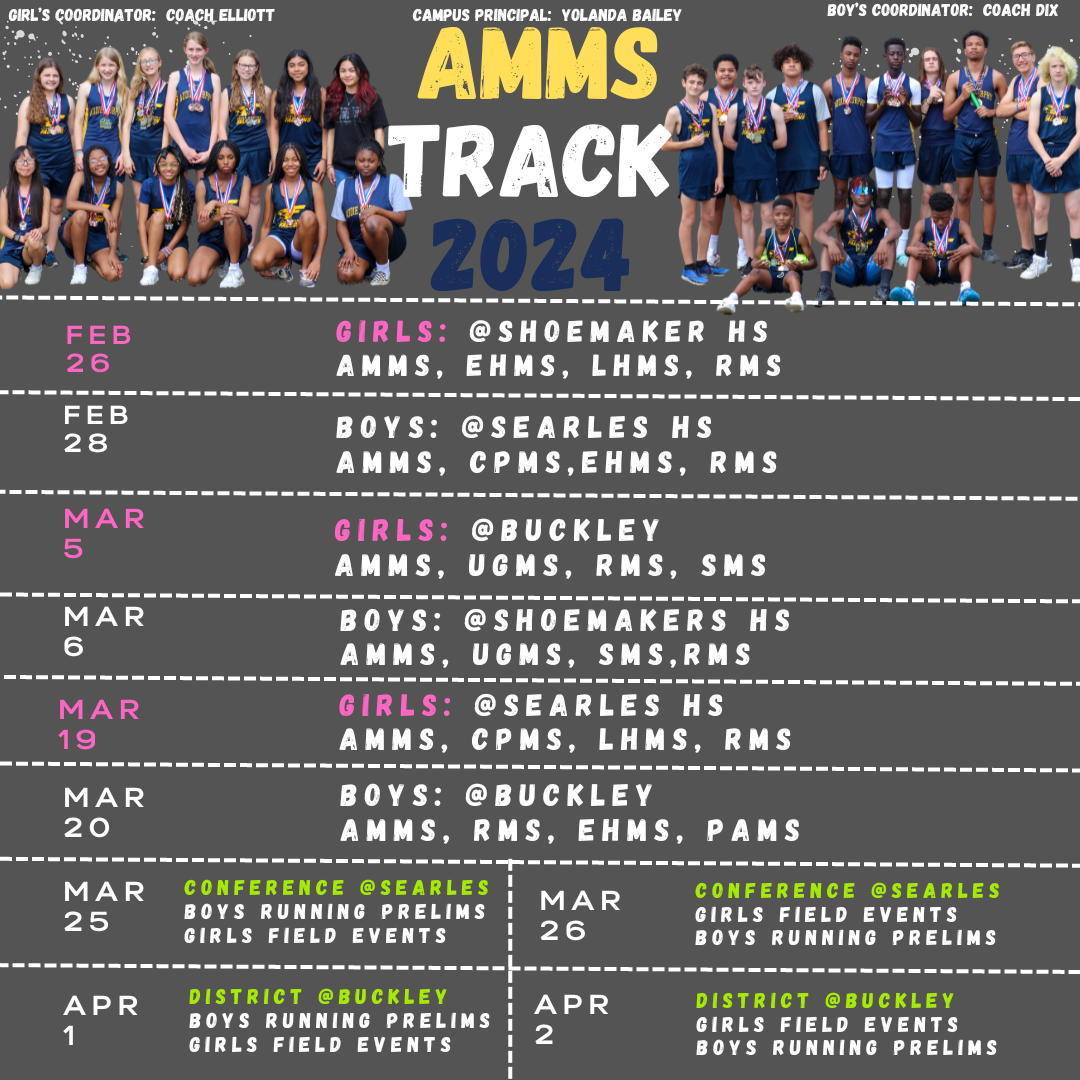 2024 Track Schedule