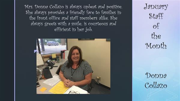 January Staff Member of the Month Donna Collazo