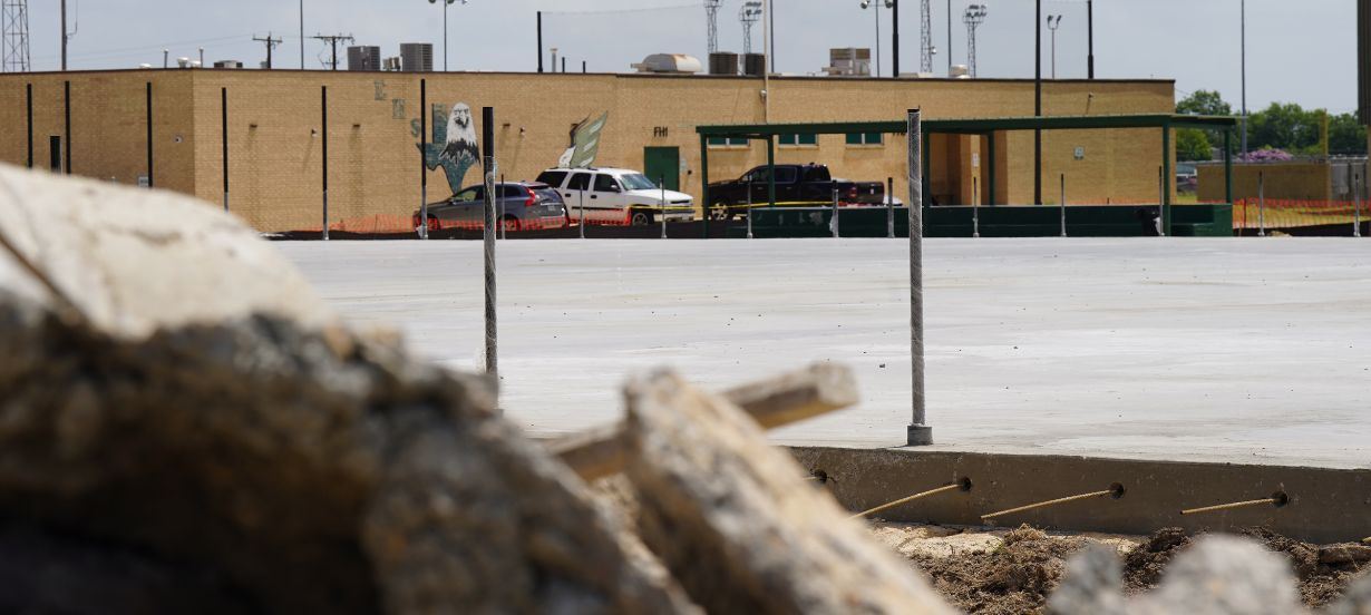  Picture of tennis court construction