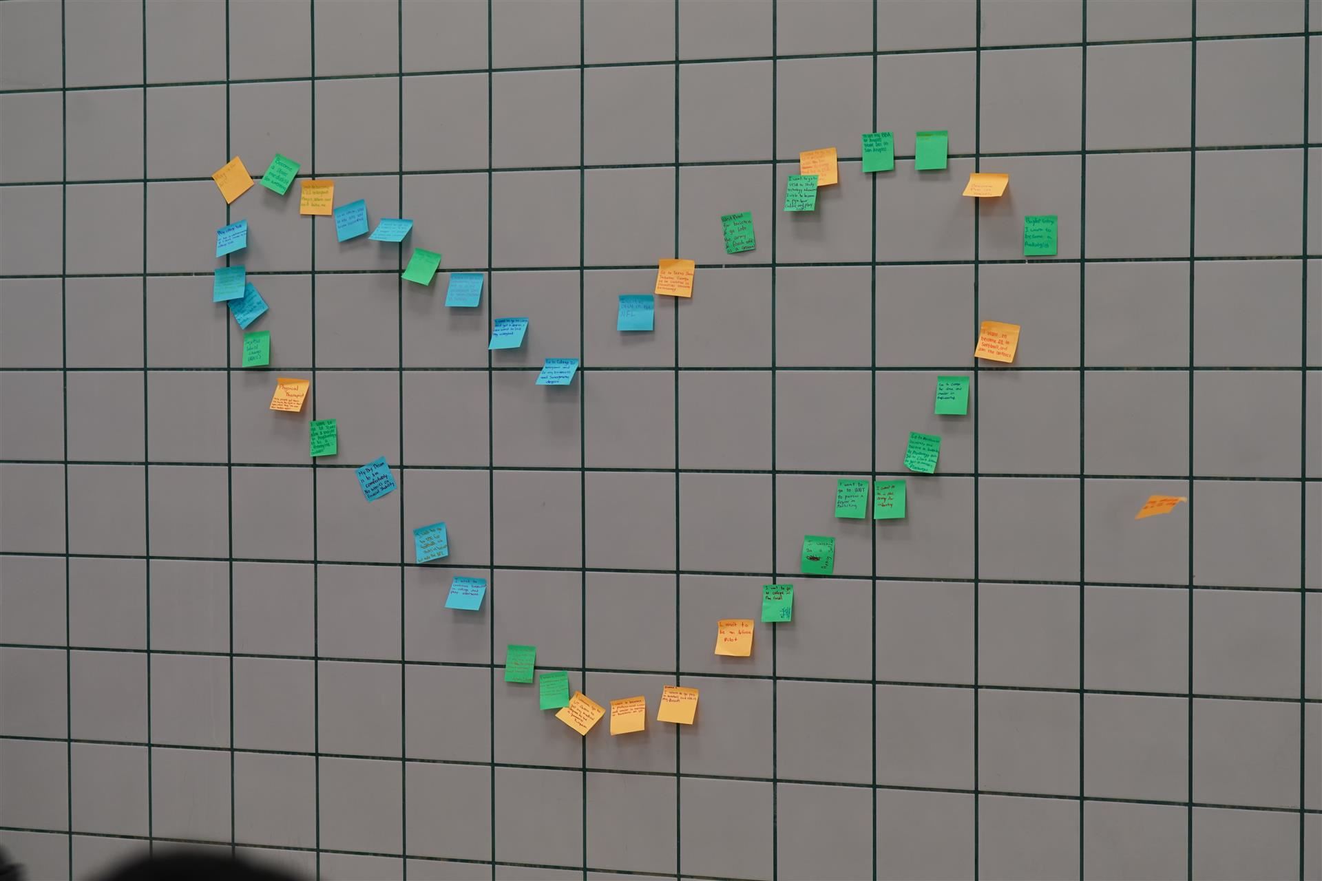Heart-shaped post-its