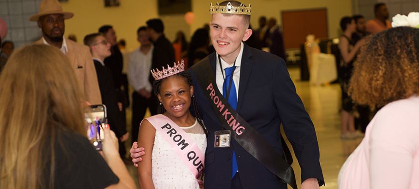  One of five prom pairs dance at Angel Prom