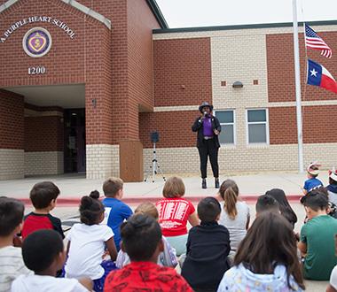 Guests speaker addresses Cavazos Elementary students