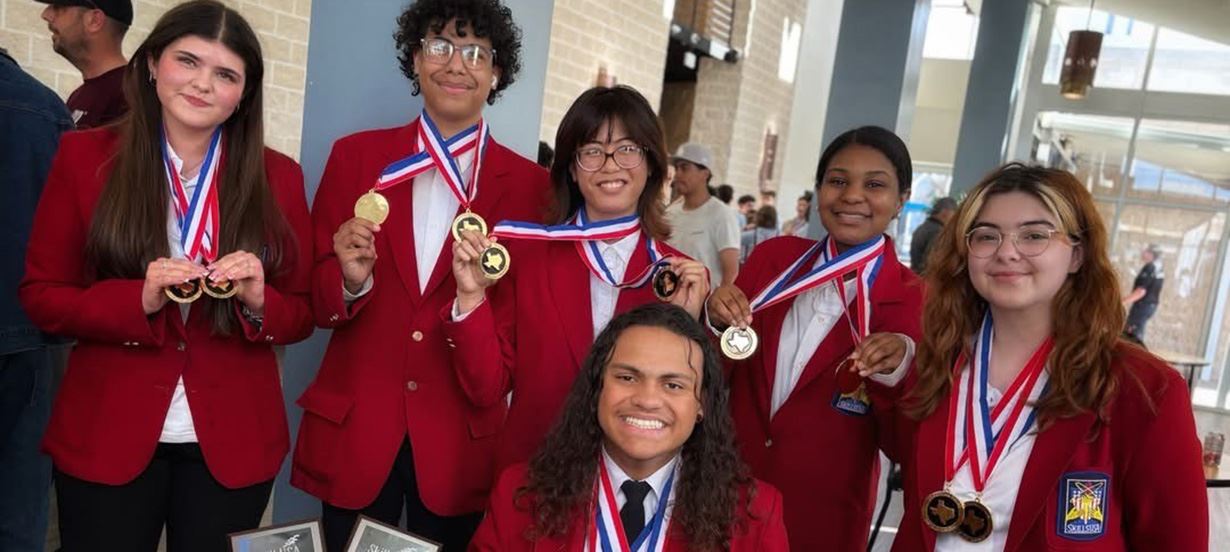 KISD audio-visual students show off medals 