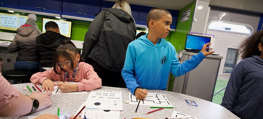  Third-graders learn about robots, solar eclipse