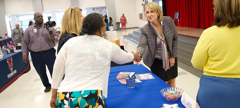  New superintendent meets KISD staff at job fair