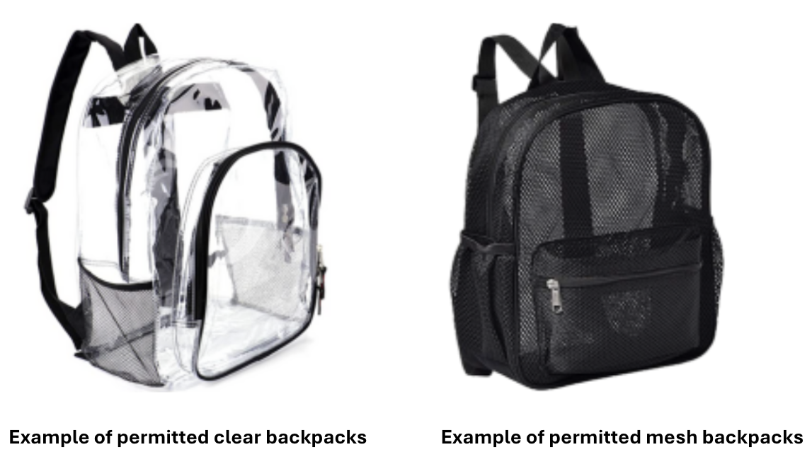 clear and mesh bags