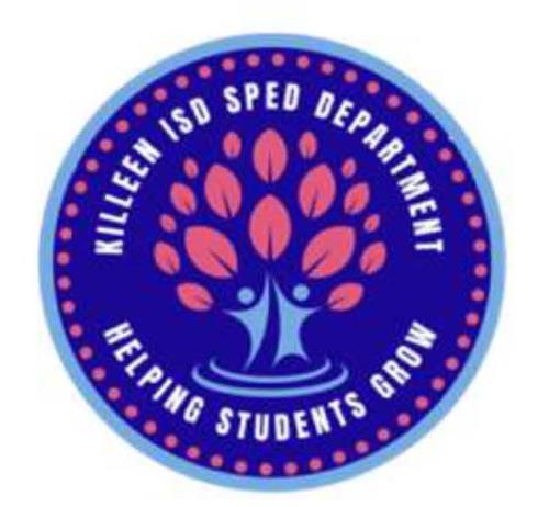 SPED logo: Killeen ISD SPED Department: Helping Students Grow