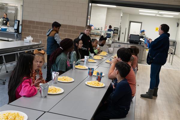 Military Kids at their First Popcorn Social