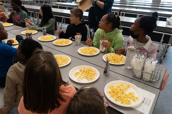 Military Kids at their First Popcorn Social