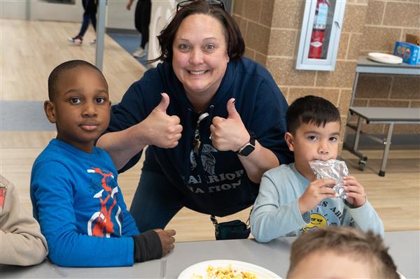 Military Kids at their First Popcorn Social