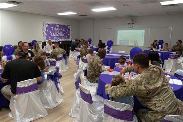 Crowd at Military Lunch